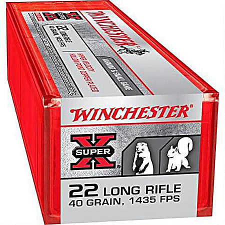 .22 LR Super-X CPHP 40 Grain HP Varmint & Small Game Cartridges - 100 Rounds
