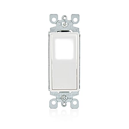 Decora White LED Illuminated Rocker Single-Pole Switch