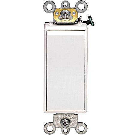 Decora 20 Amp White Plus AC Quiet Rocker Switch