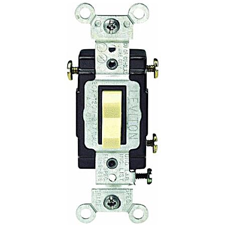20 Amp 3-Way Toggle Switch - Ivory