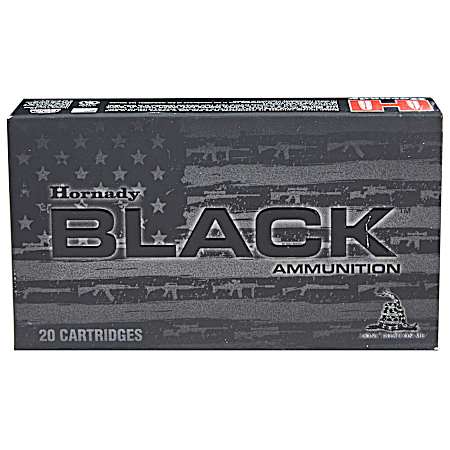 5.56 X 45mm NATO BLACK 62 Grain Centerfire Rifle Cartridges - 20 Rounds