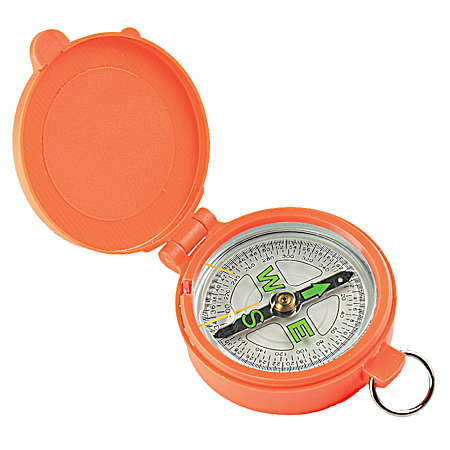 Orange Pocket Compass with Lid