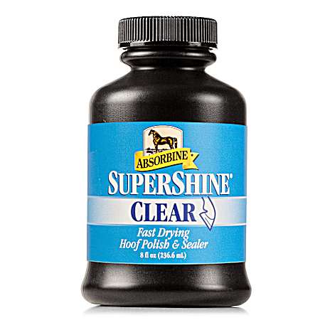 8 oz SuperShine Clear Hoof Polish & Sealer Jar w/ Brush