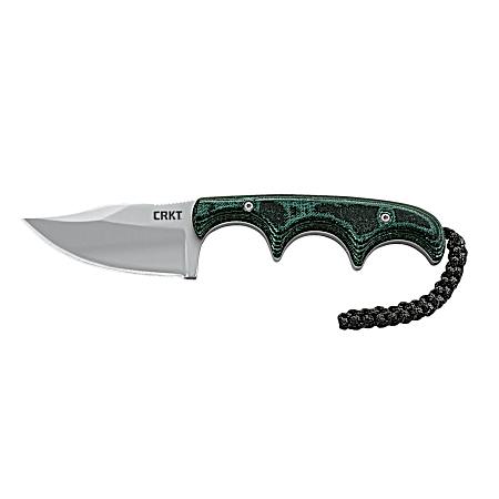 Minimalist Green Fixed-Blade Bowie Knife