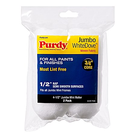 4.5 in Jumbo WhiteDove 0.5 in Mini Roller Cover - 2 Pk