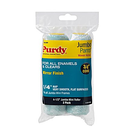 4.5 in Jumbo Parrot 0.25 in Mini Roller Cover - 2 Pk