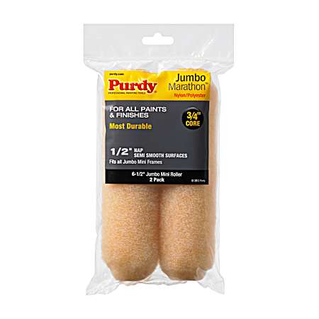 6.5 in Jumbo Marathon 0.50 in Roller Cover - 2 Pk