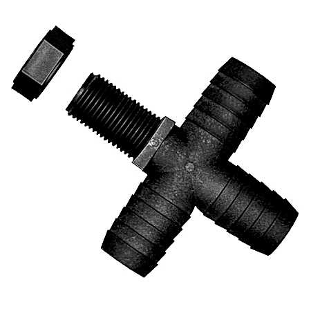 GREEN LEAF T 38 C P 1PK NOZZLE CROSS FITTING, 3/8