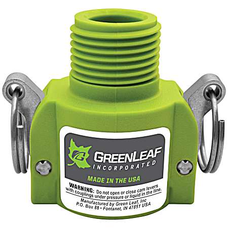 3/4 in MGHT x 3/4 in Female Cam Green Garden Hose Quick Disconnect