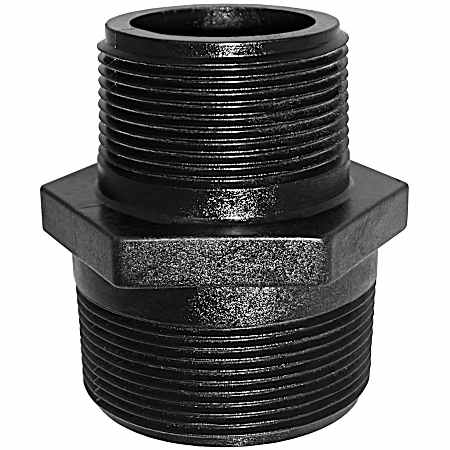 3 in. MPT X 2 in. MPT Black Polypropylene Reducing Nipple