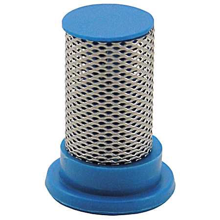 50 Mesh Blue Polypropylene Nozzle Filter w/ Check Valve - 4 Pk