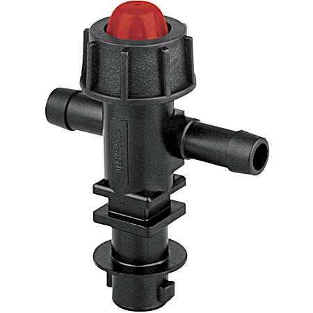 3/4 in Hose Barb Black Polypropylene Quick Attach Nozzle Body Tee w/ Check Valve