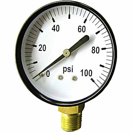 GREEN LEAF SG 100 1PK STANDARD PRESSURE GAUGE, 100 PSI