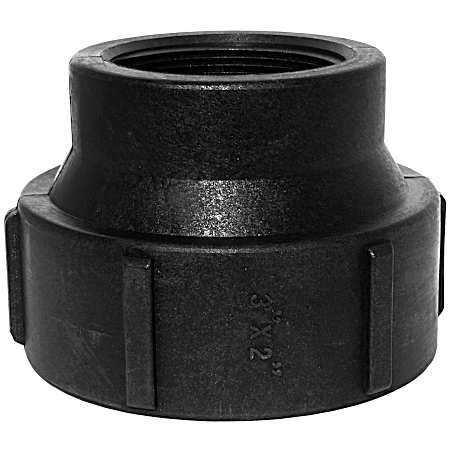 3 in. FPT x 2 in. FPT Black Polypropylene Reducer Coupling