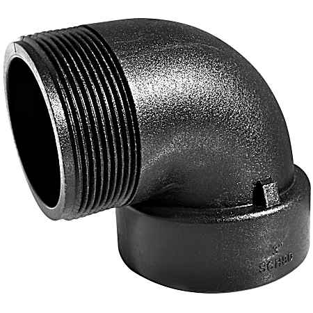 2 in MPT x FPT Black Polypropylene Street Elbow