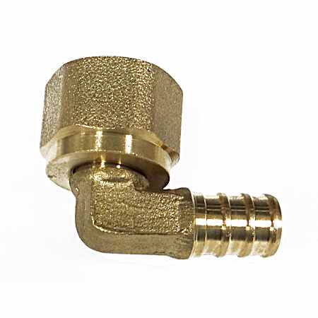 1/2 in PEX x 1/2 in FIP Lead-Free Brass Swivel Elbow w/ Brass Nut