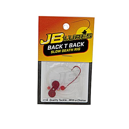 Red Glitter Small Back To Back Slow Death Rig