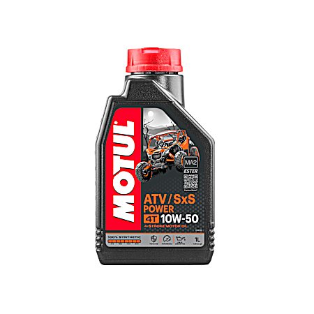 ATV / SxS Power 4T 10W-50 Synthetic 4-Stroke Motor Oil - 1 Liter