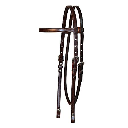 Brown Headstall Smooth Bit - Walnut
