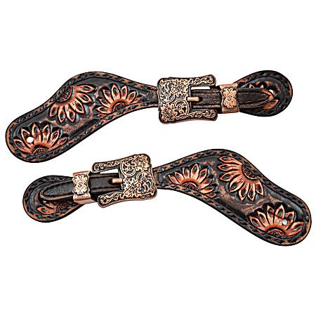 Vintage Sunflower Ladies Spur Straps