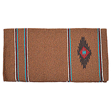 Diamond R Single Weave Saddle Blanket Brown