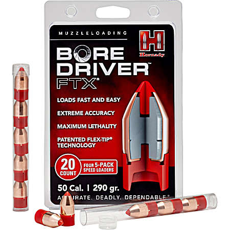 50 Cal. 290 GR. Bore Driver FTX Muzzleloader Bullets - 20 Pk.