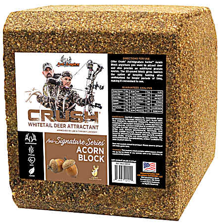 CRUSH 20 lb Acorn Block Whitetail Deer Attractant