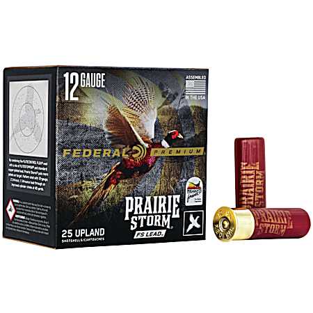 12 Ga 3 inch 4 Shot Prairie Storm FS Lead Shotshells - 25 Rds