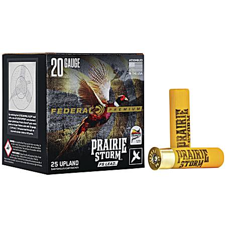 20 Gauge Prairie Storm FS Lead 3'' 4 Shot Shotshells - 25 Rounds