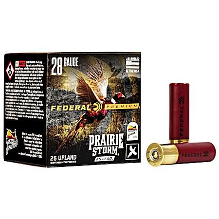 28 Gauge Prairie Storm FS Lead 2-3/4'' 6 Shot Shotshells - 25 Rounds