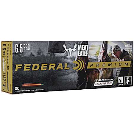 6.5 PRC MeatEater Trophy Copper 120 Grain Centerfire Rifle Cartridges - 20 Rounds