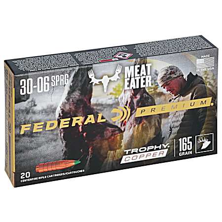.30-06 Springfield MeatEater Trophy Copper 165 Grain Centerfire Rifle Cartridges - 20 Rounds