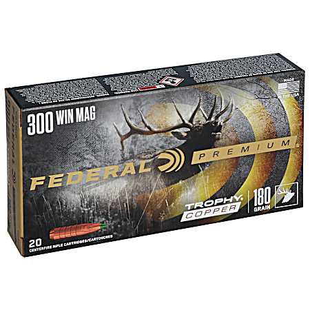 .300 Winchester Magnum MeatEater Trophy Copper 180 Grain Centerfire Rifle Cartridges - 20 Rounds