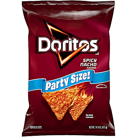 Spicy Nacho Flavored Tortilla Chips