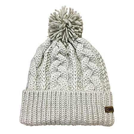 Women's Silver Shimmer Cuff Beanie