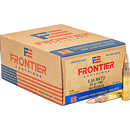 5.56mm NATO 55gr FMJ Rifle Ammo - 150 Rounds 