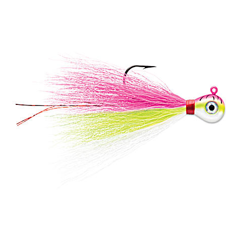 Pink Fire UV Bucktail Jig