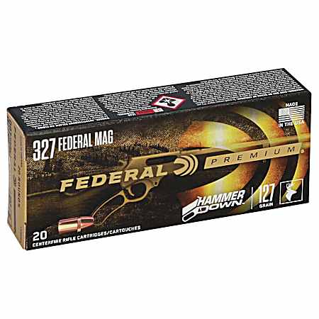 .327 Federal Magnum HammerDown 127 Grain Bonded Hollow Point Centerfire Rifle Cartridges - 20 Rounds