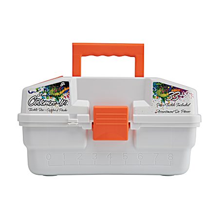 Customize-IT White/Orange Tackle Box