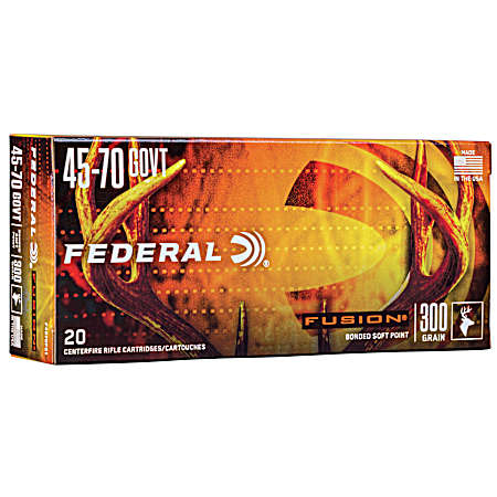 .45-70 Government Fusion Rifle Cartridges - 20 Rounds