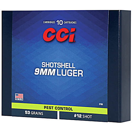 9mm Luger Pest Control 12 Shot Shotshells - 10 Rounds