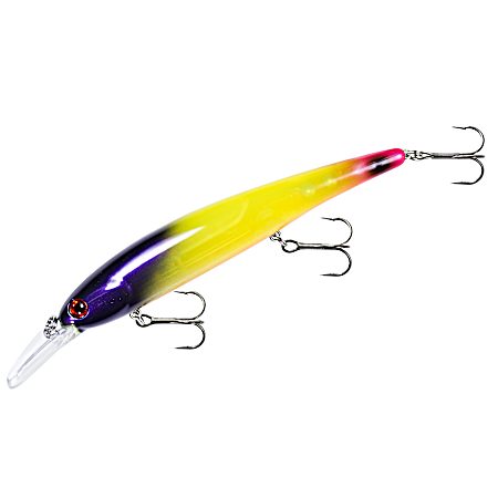 Chartreuse Green Purple Head Walleye Shallow Crankbait