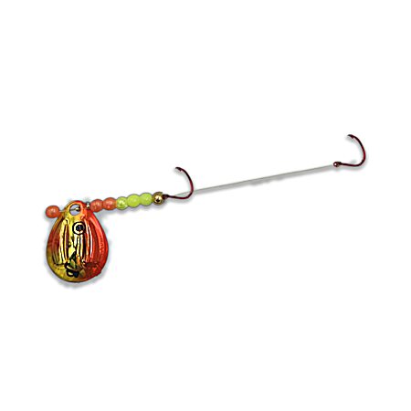 Chartreuse Orange Ventilator 2-Hook Colorado Spinner Rig