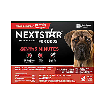 Flea & Tick Topical for X-Large Dogs 89-132 lbs - 3 Ct