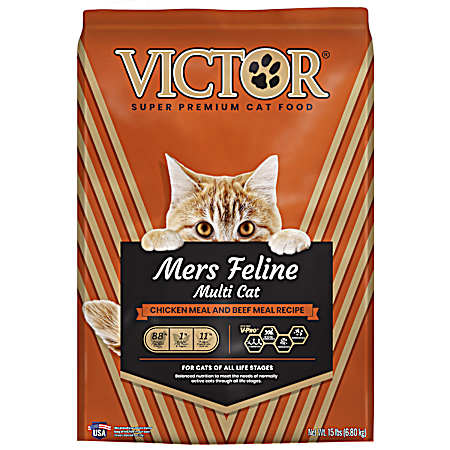 Mers Feline Multi Cat Chicken Meal & Beef Meal All Life Stages Dry Cat Food