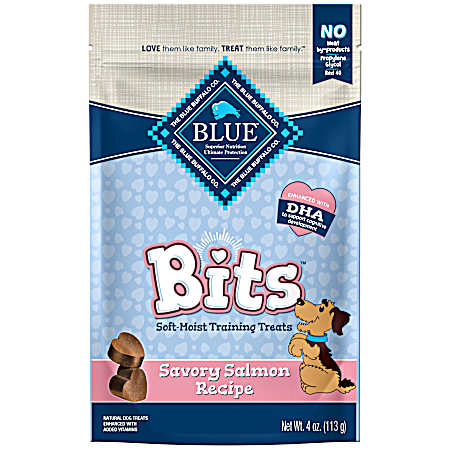 4 oz Bits Savory Salmon Soft-Moist Dog Training Treats