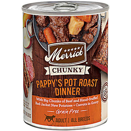 Chunky Grain-Free Pappy's Pot Roast Dinner Wet Dog Food