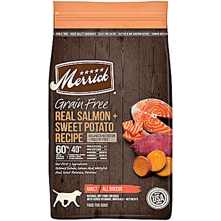 Adult Grain-Free Real Salmon & Sweet Potato Recipe Dry Dog Food