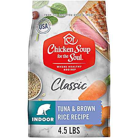 Adult Indoor Tuna & Brown Rice Dry Cat Food, 4.5 lbs