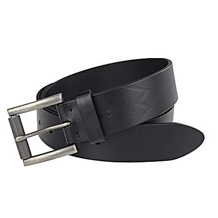 Men's Black Roller Buckle Belt